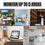 Load image into Gallery viewer, AG7 Professional Weather Station supports monitoring up to 5 areas