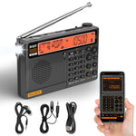 Load image into Gallery viewer, RF757 Shortwave Radio with earphones and 3.5mm wire antenna