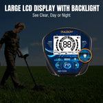 Load image into Gallery viewer, MD120A Metal detector with large LCD display and backlight, person using detector in background