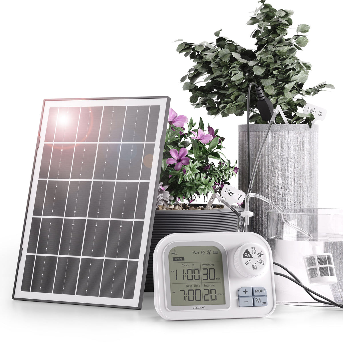 Pompa Irrigazione Pannello Solare Avtytsda Sistema Di Irrigazione Automatico Kit Di Irrigazione A Irrigazione Piante Vacanza - Foto 12