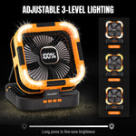 Load image into Gallery viewer, CF3 Rechargeable Camping Fan adjustable 3-level lighting