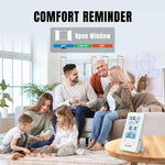 Load image into Gallery viewer, Family in a living room with a comfort reminder device on a table.