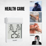 Load image into Gallery viewer, Raddy WT-1 Digital Window Thermometer with health care theme and images of people experiencing cold, arthritis, allergies, and headaches.