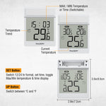 Load image into Gallery viewer, Raddy WT-1 Digital Window Thermometer with labeled features on a white background