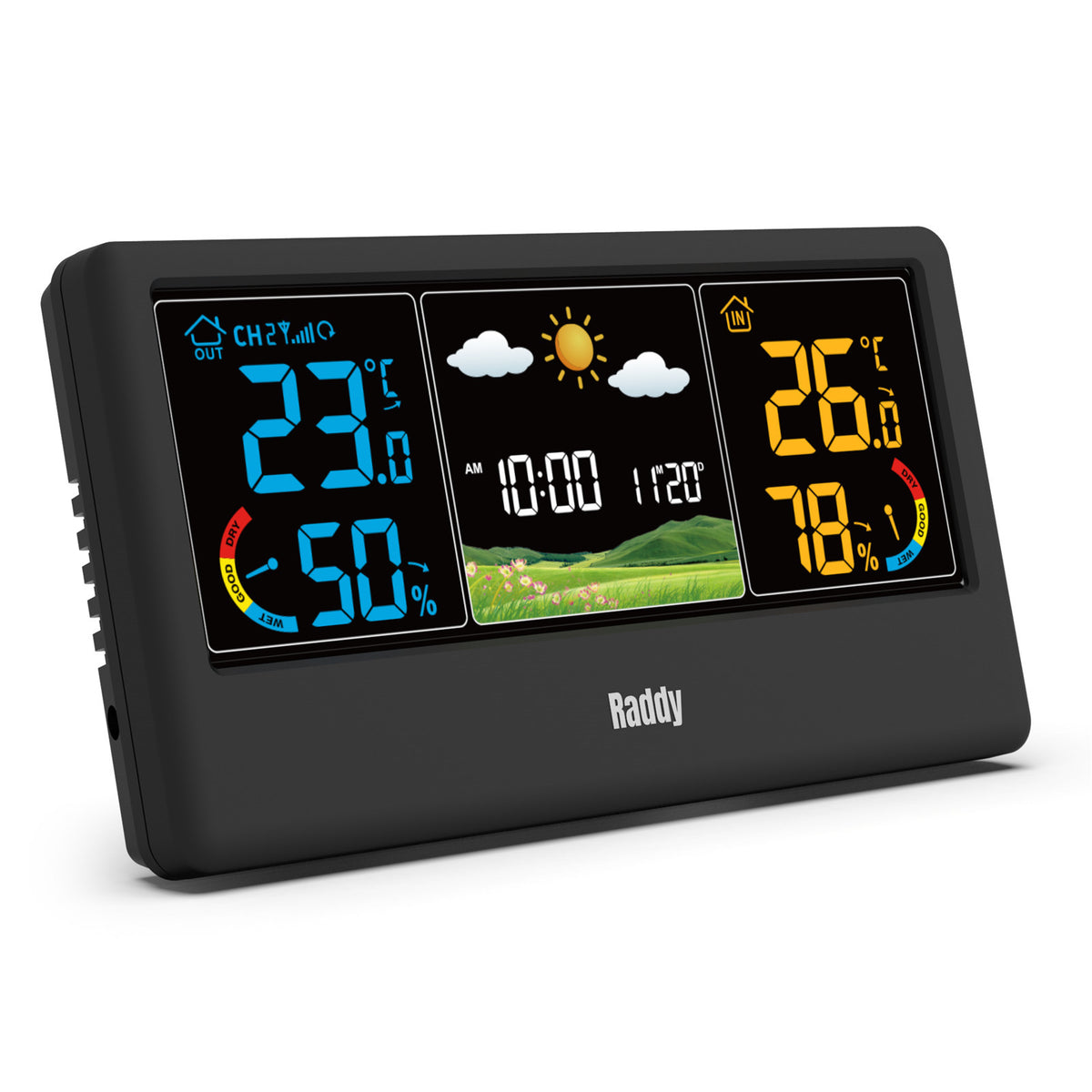 Raddy DT6 Weather Station Wireless Indoor Outdoor Home Thermometer  Hygrometer