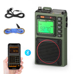 Load image into Gallery viewer, RF75A APP Control SW Radio green version with earphones and wire antenna