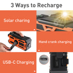 Load image into Gallery viewer, SW5 Emergency Radio 3 ways to recharge