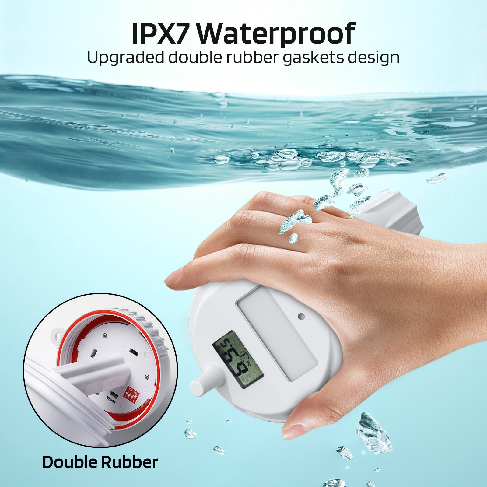 Spa Pool Floating Thermometer Bluetooth Remote APP Monitor Temperature  Water US