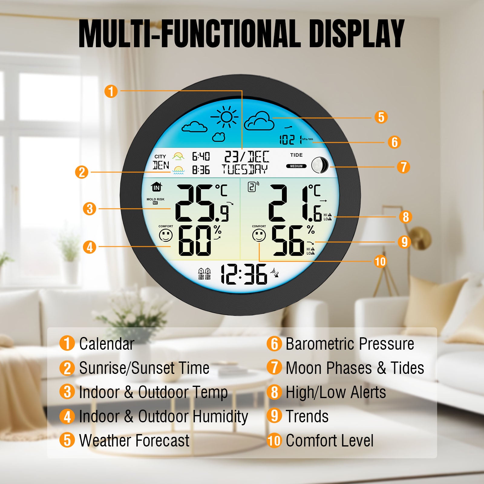 DT7 Circular Screen Weather Station