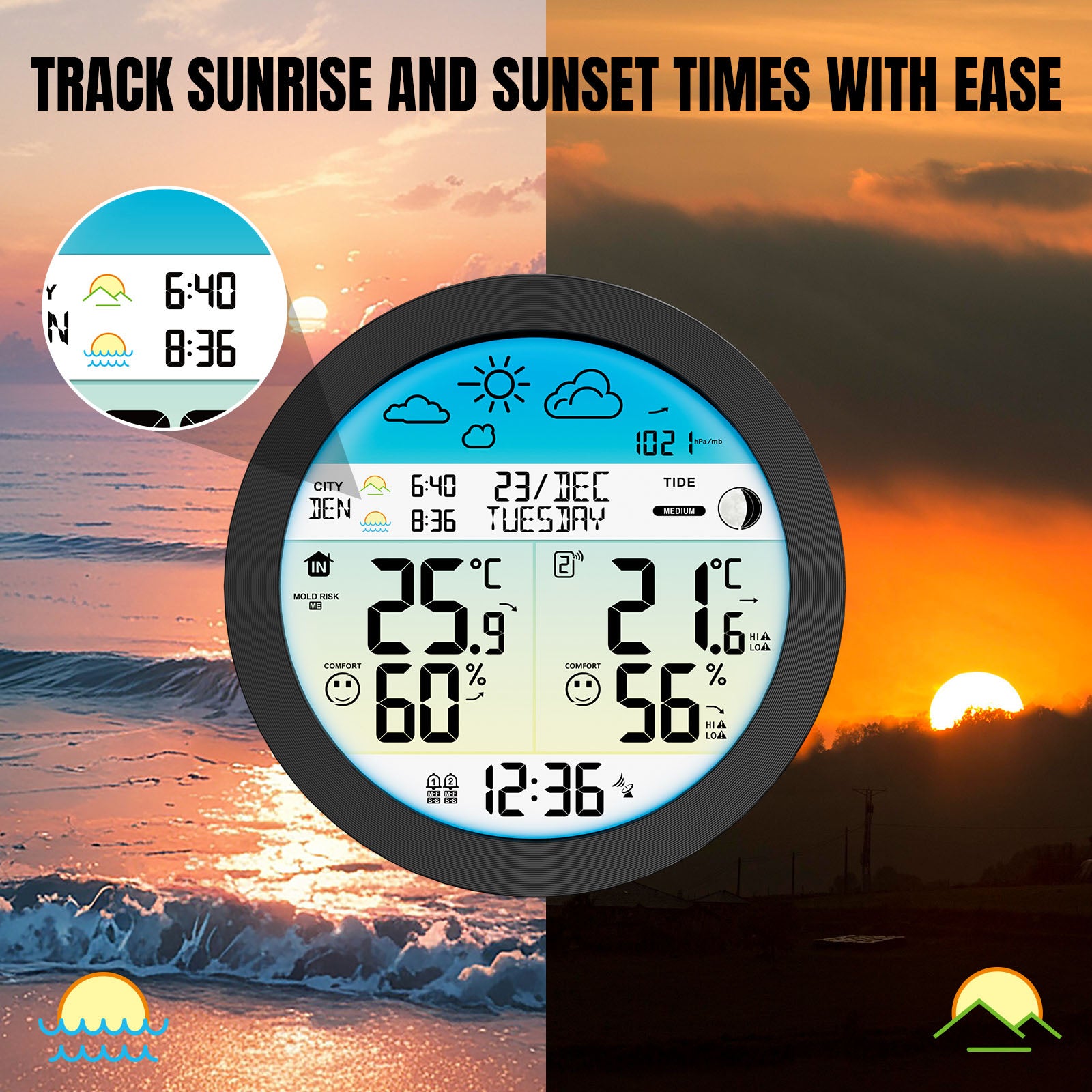 DT7 Circular Screen Weather Station