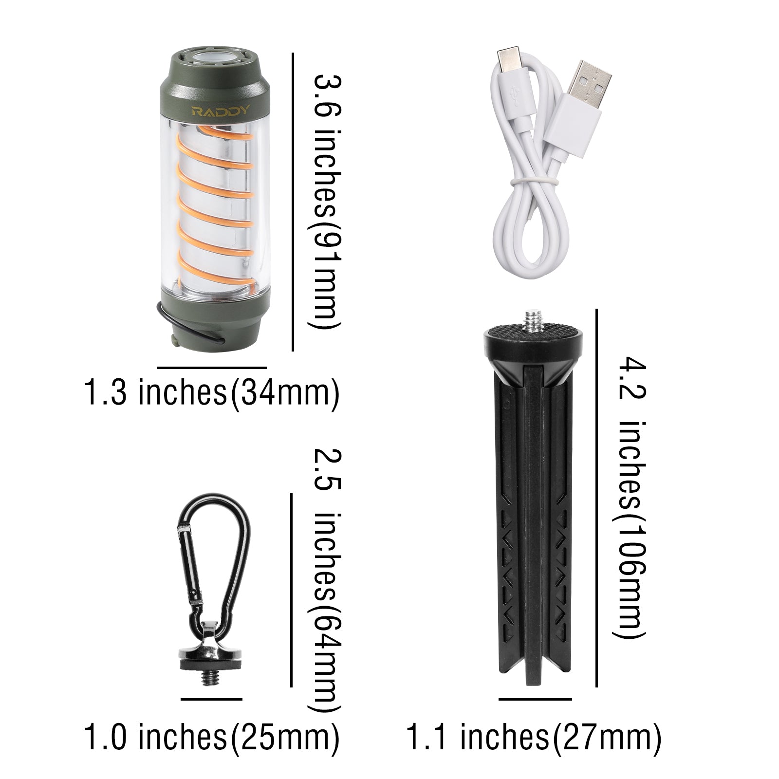 CL-1 Camping Lantern size