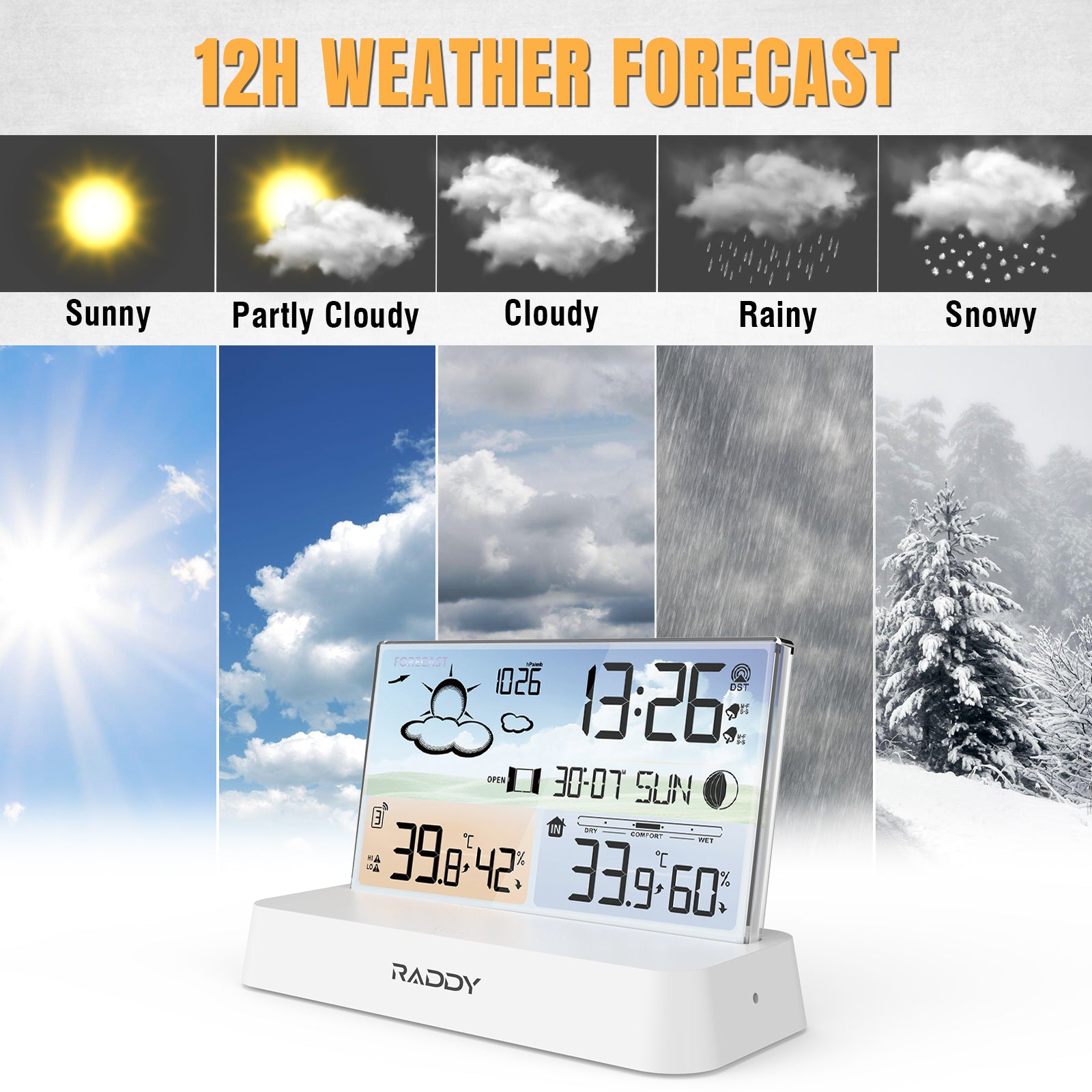 DT6 Weather Station 12h weather forecast 