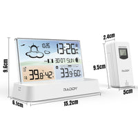 DT6 Weather Station and sensor Size