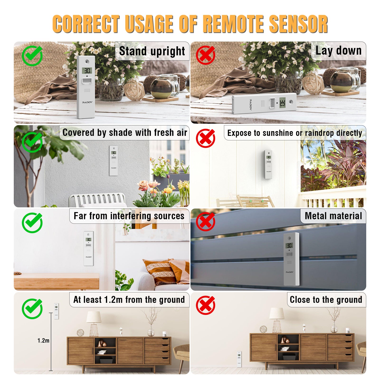 R5 Wireless Remote Sensor correct usage