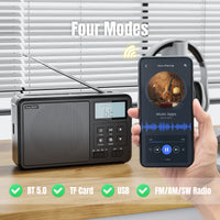 RF206 Portable Shortwave Radio four modes