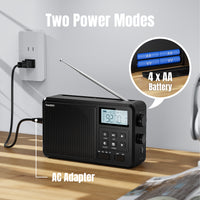 RF206 Portable Shortwave Radio two power modes