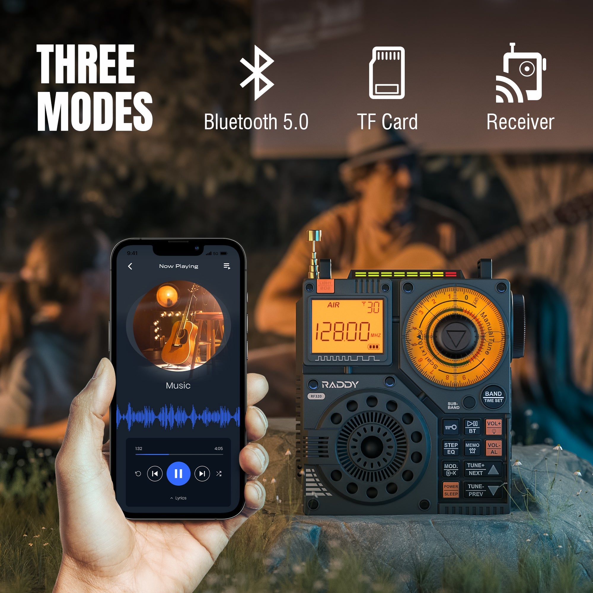 RF320 APP Control Shortwave Radio three modes