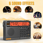 Load image into Gallery viewer, RF757 Shortwave Radio supports 6 sound effects 
