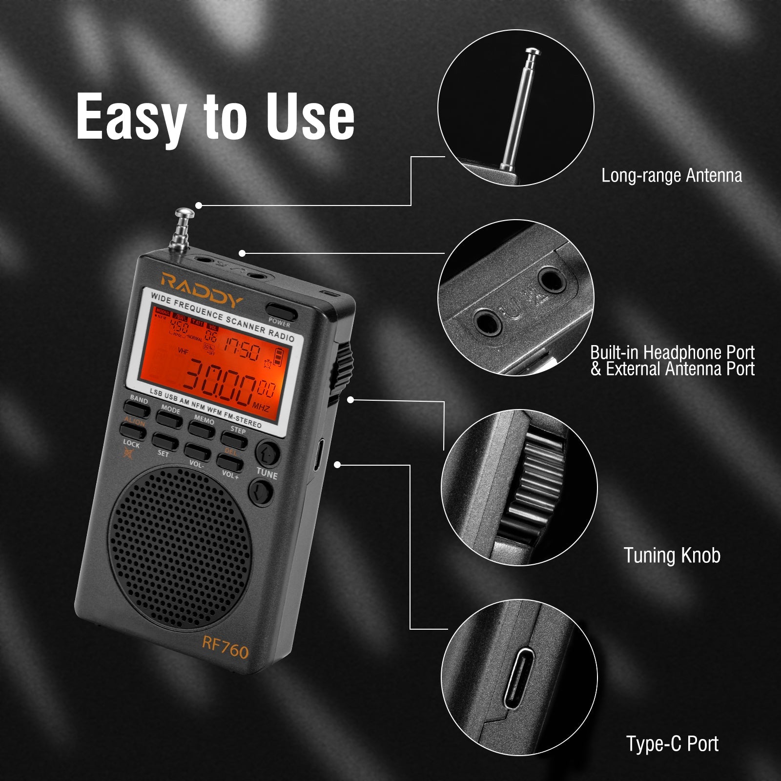 RF760 Full Band SSB SW Radio details 