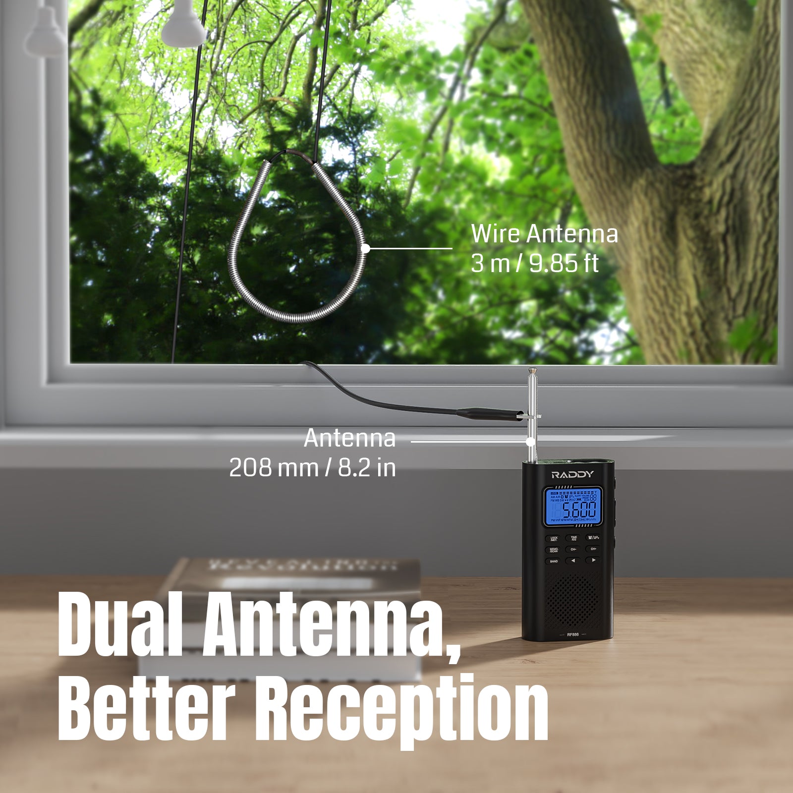 RF886 dual antenna better reception 