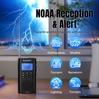 RF886 Bluetooth Shortwave Radio support NOAA reception & alert