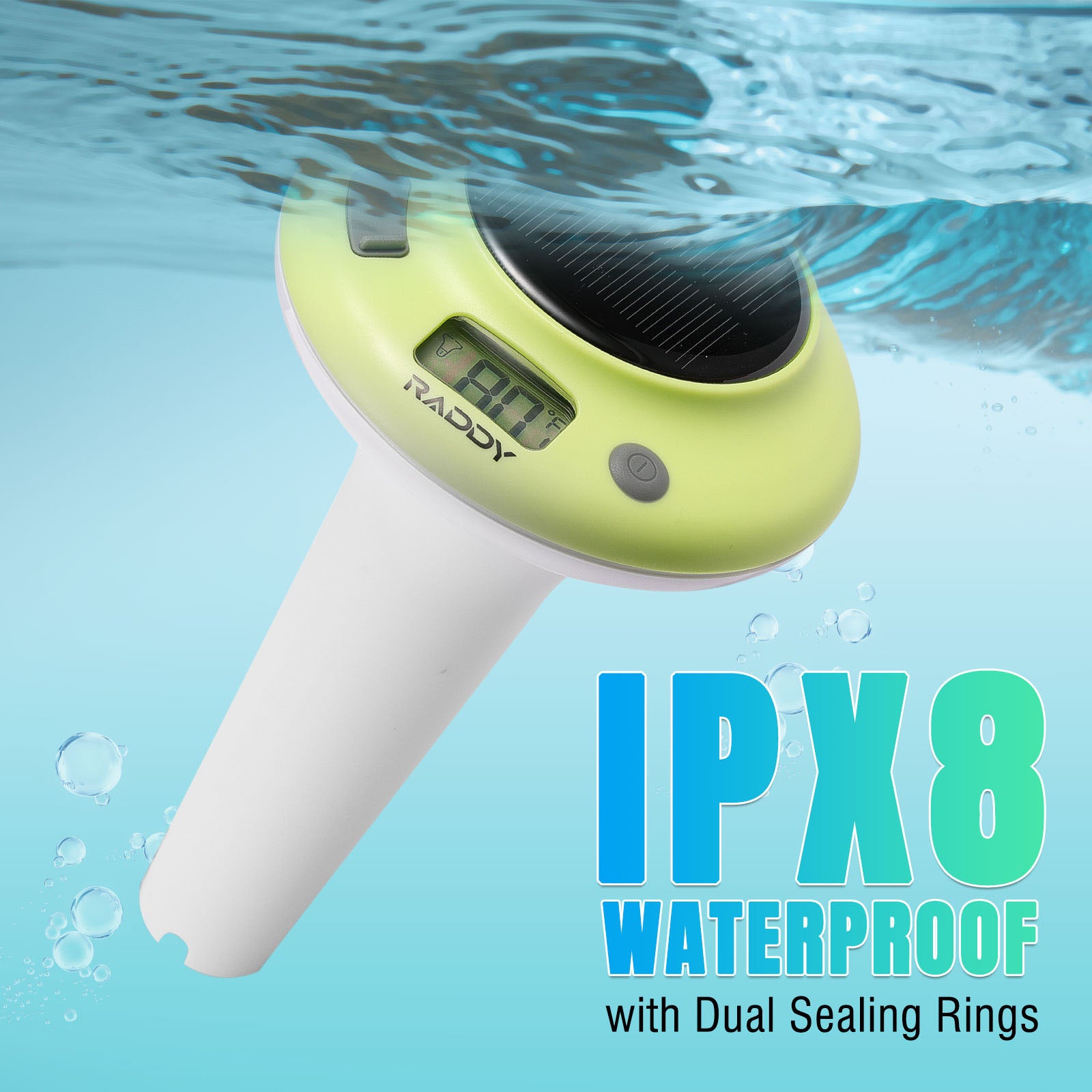 PT-5 Solar Pool Thermometer IPX8 waterproof