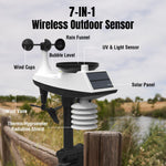 Load image into Gallery viewer, Raddy MN6 Wi-Fi Weather Station with 7-in-1 wireless outdoor sensor
