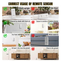 Correct usage of the R8 Wireless Remote Sensor