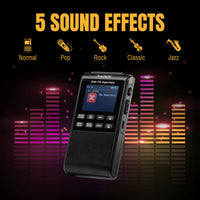Raddy RD939 radio player with sound effect options on a dark background