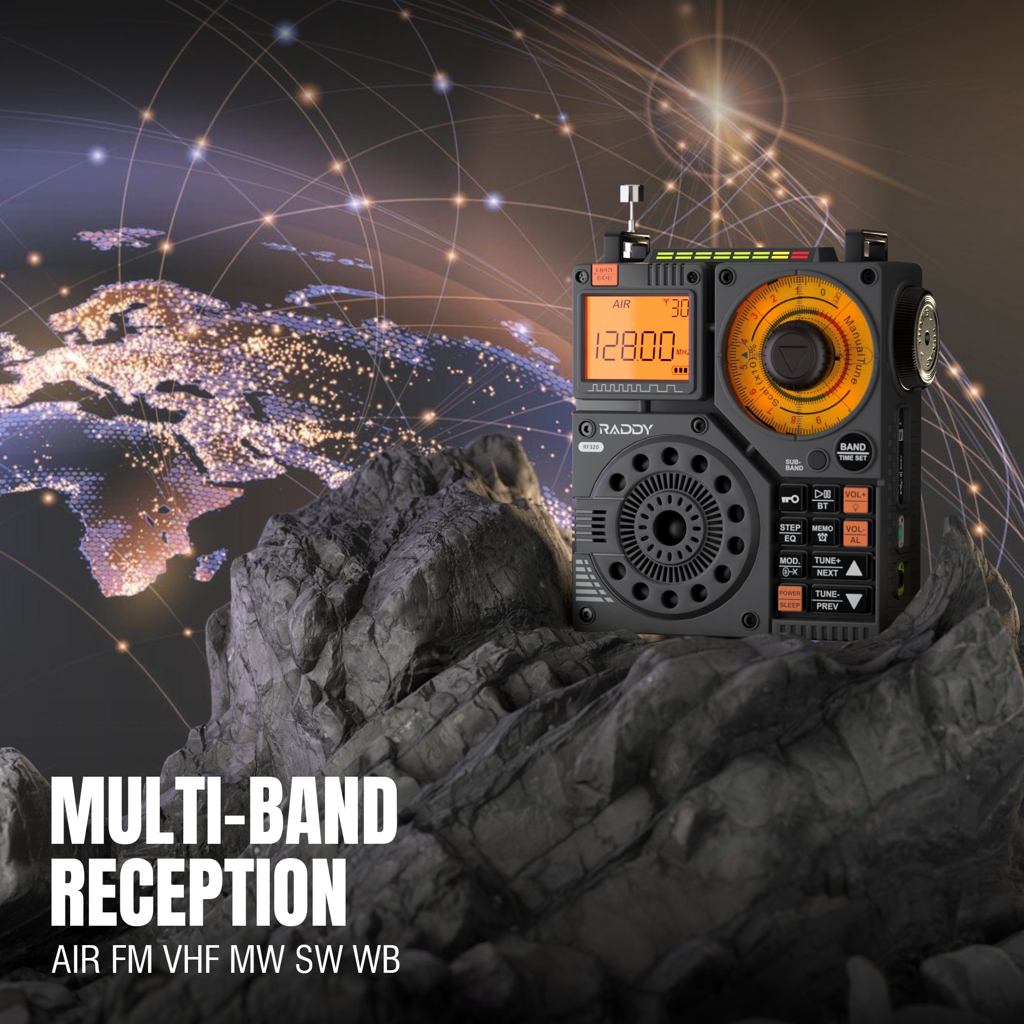 Raddy RF320 multi-band reception 