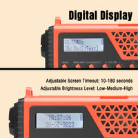 SD10 DAB/DAB+ Emergency Radio digital display 