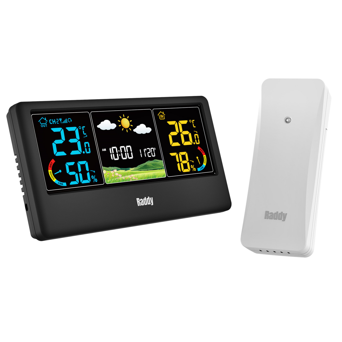 Raddy WF-55C Wireless Weather Station Color Display Remote Sensor