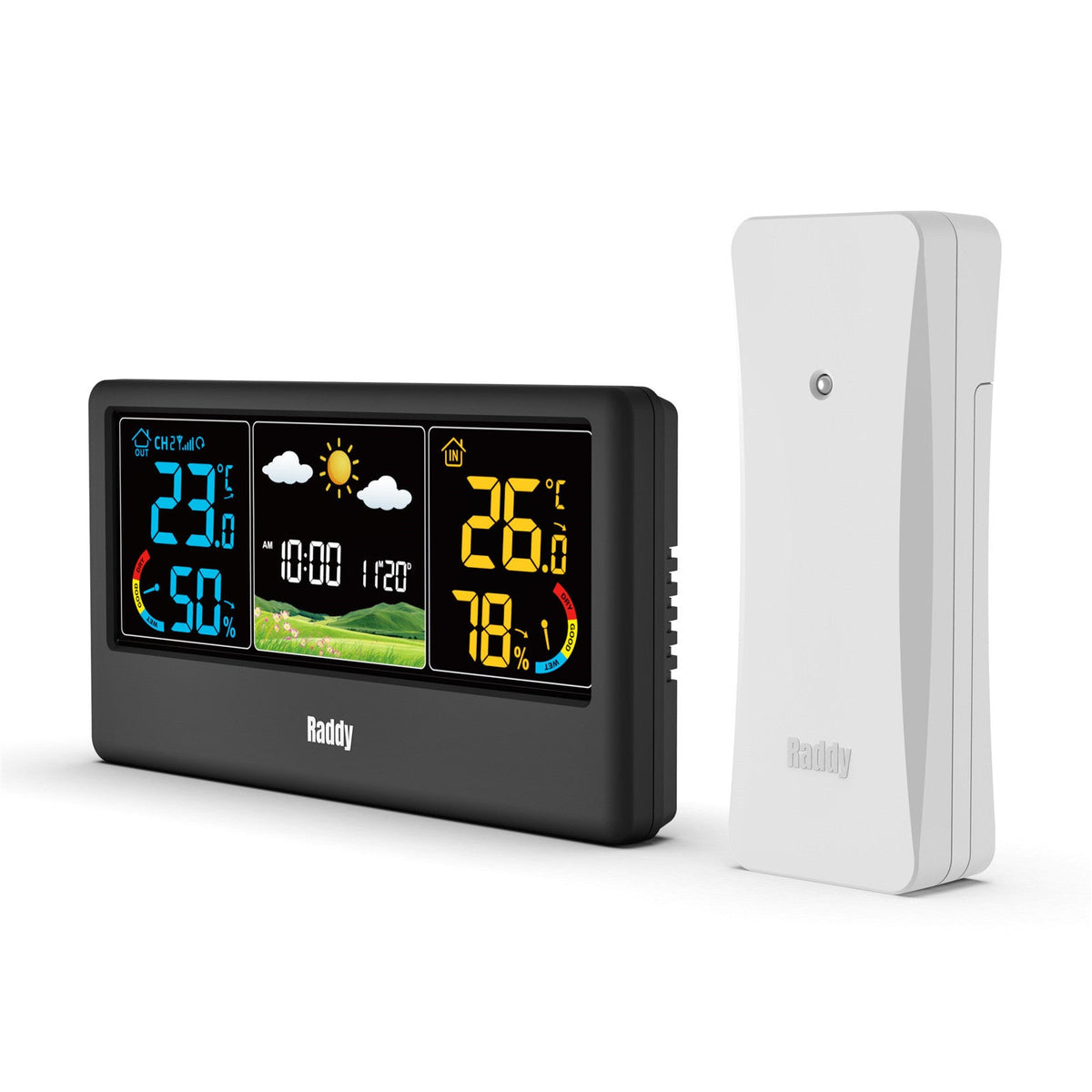 Raddy WF-55C Wireless Weather Station Color Display Remote Sensor