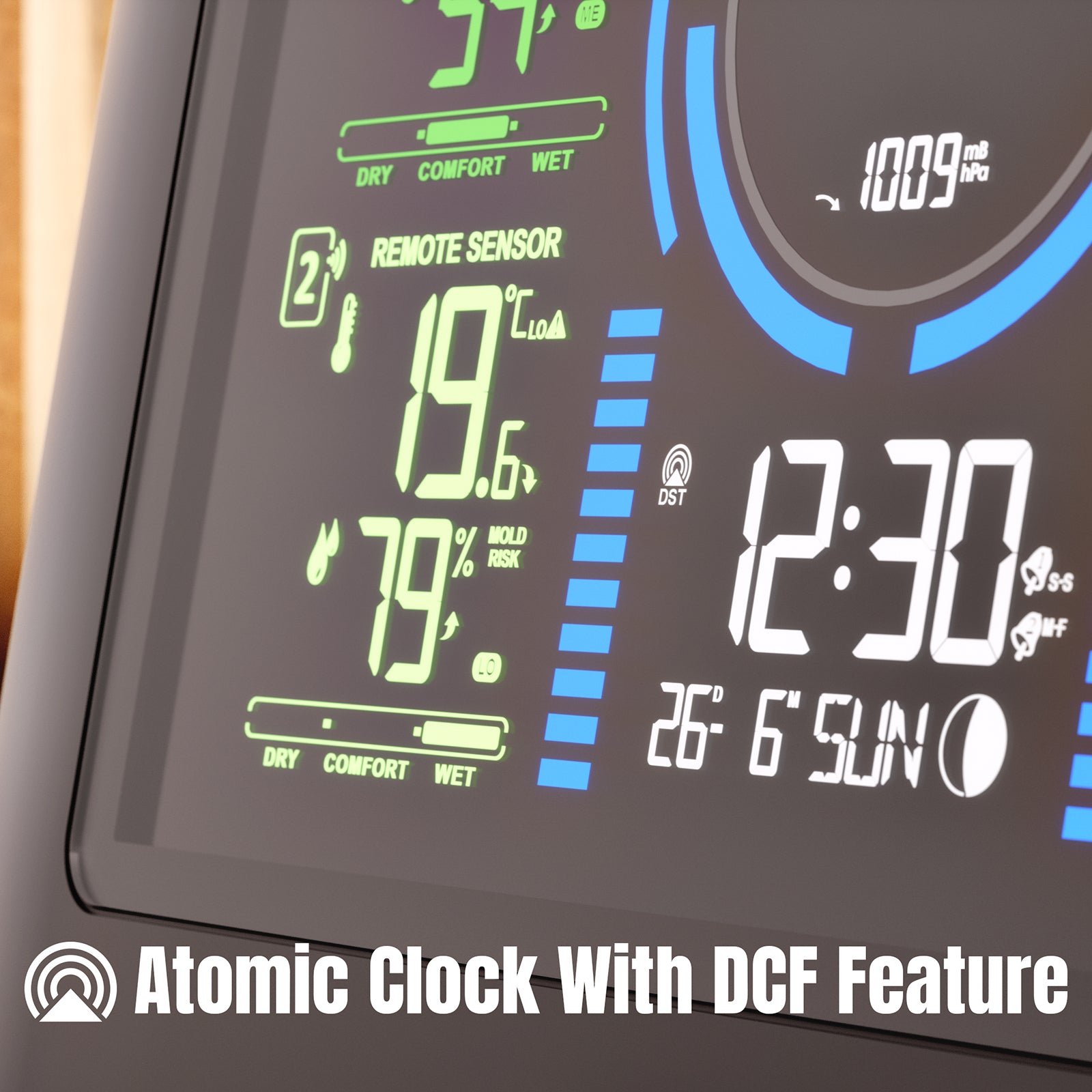 WF-80C Weather Station atomic clock with dcf feature 