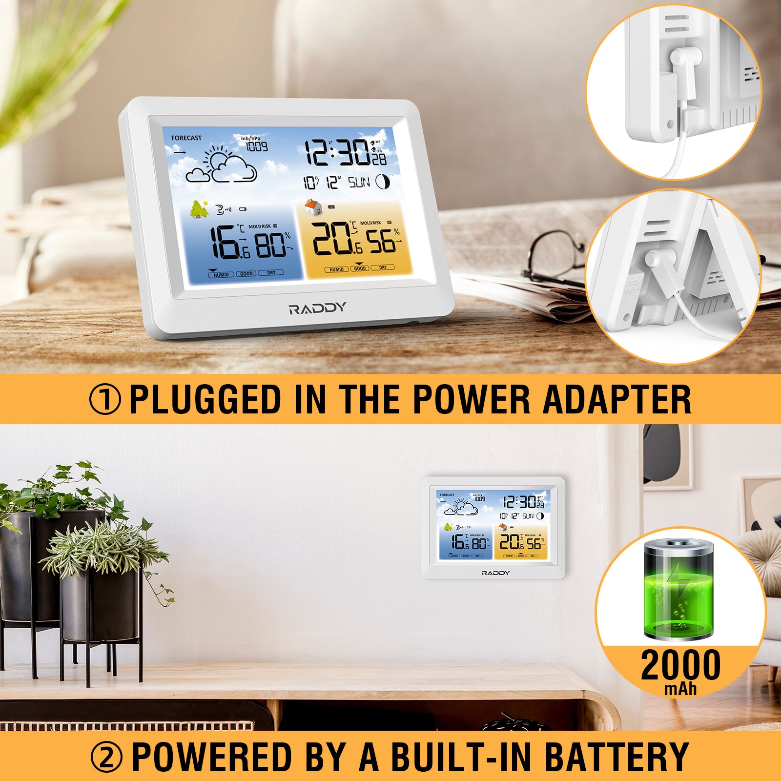 WM6 Weather Station two power methods 