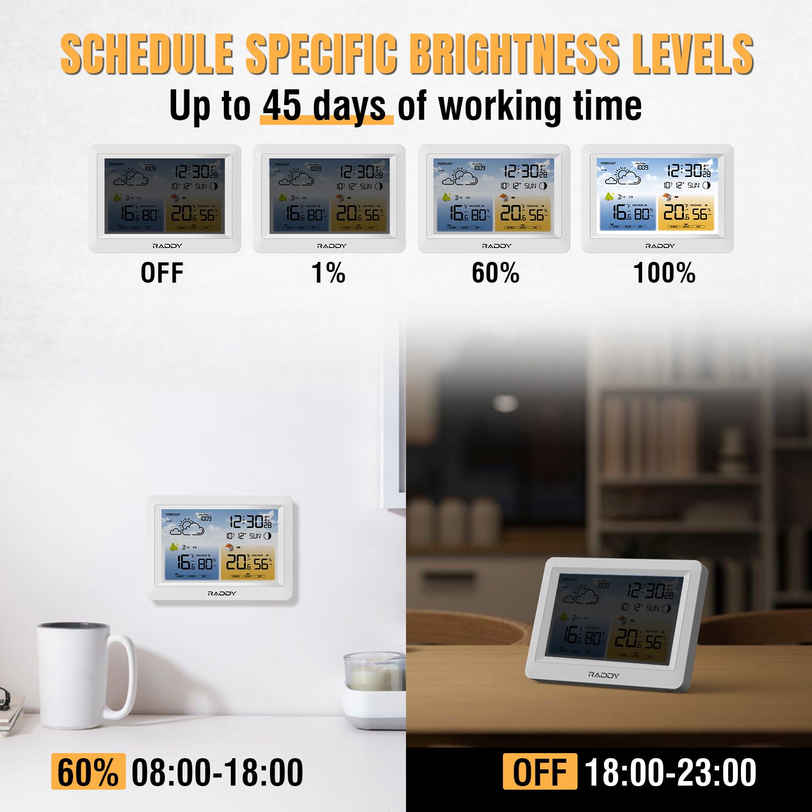 WM6 Weather Station special brightness levels