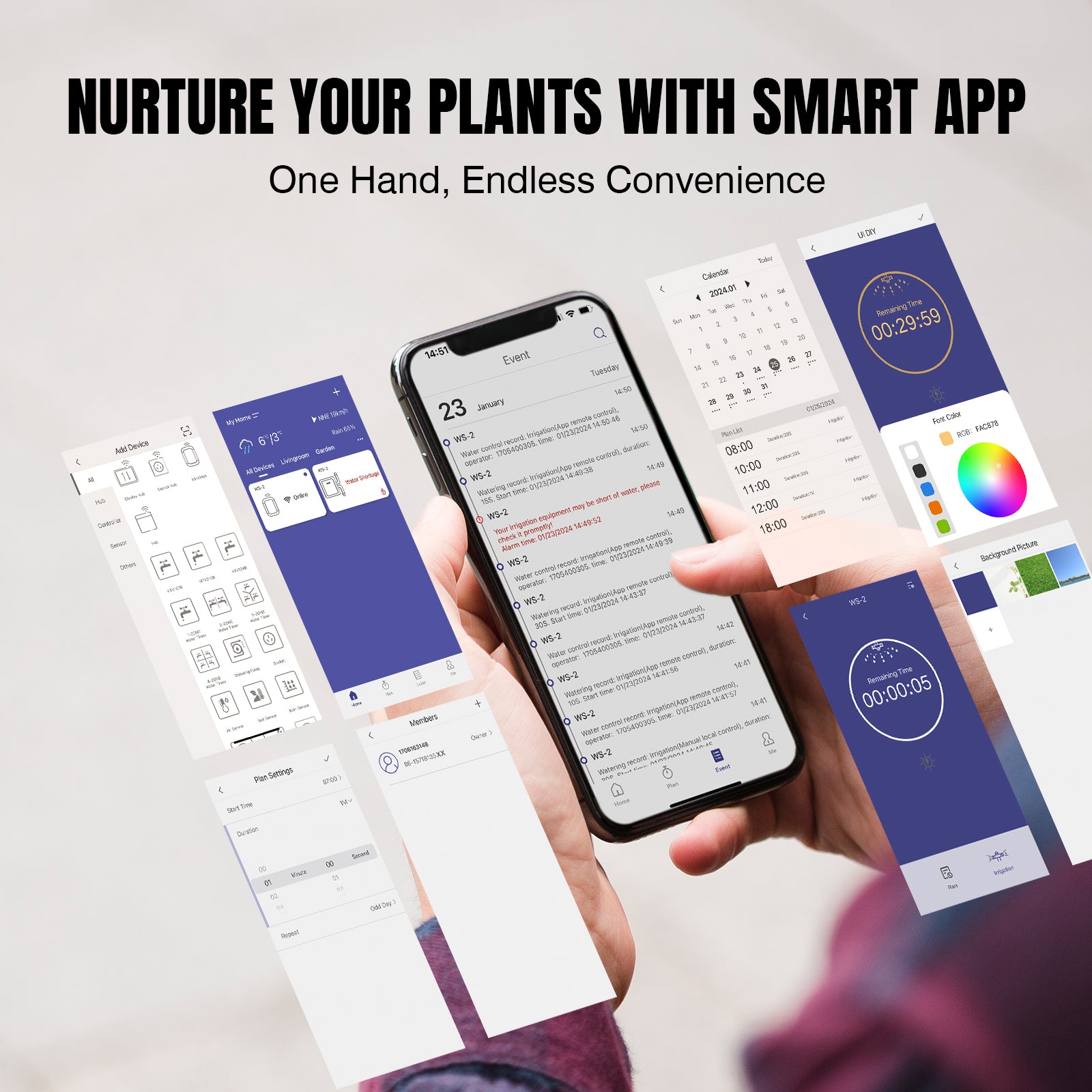 WS-2 Solar Drip Irrigation Kit nurture your plants with smart APP 