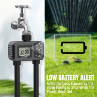 WS-5 2-Outlet Water Timer low battery alert