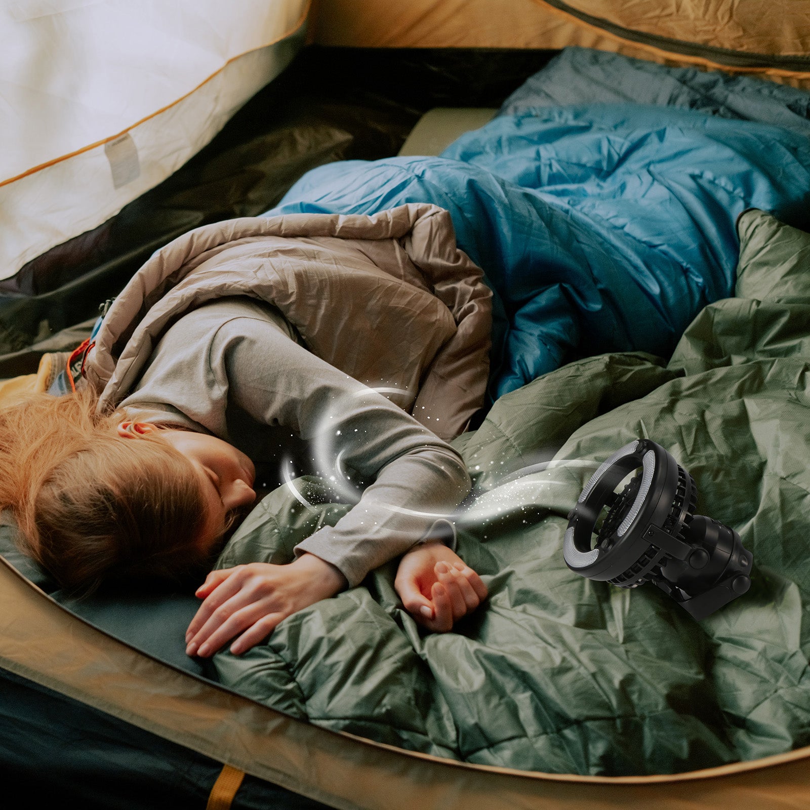 CF2 Camping Fan Lantern in usage place