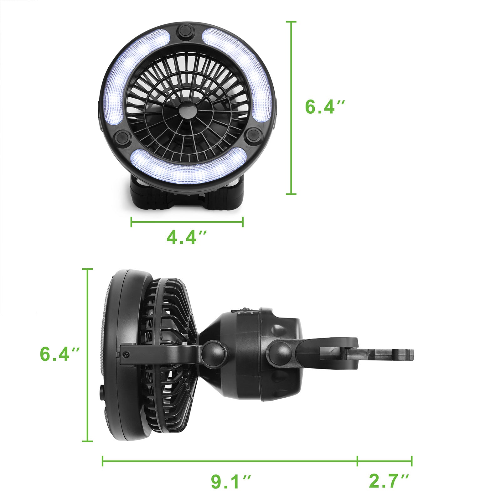 CF2 Camping Fan Lantern size