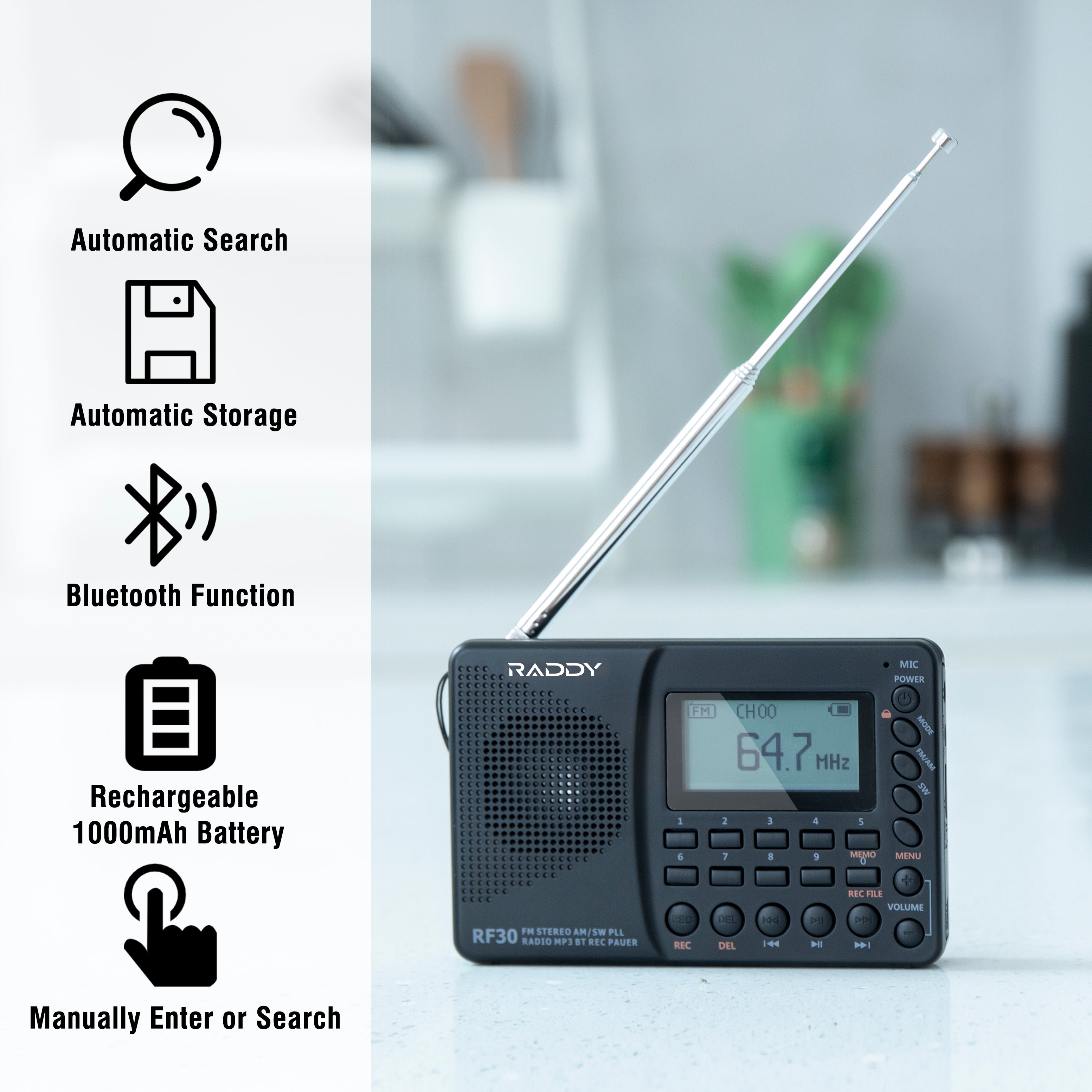 RF30 functions instructions