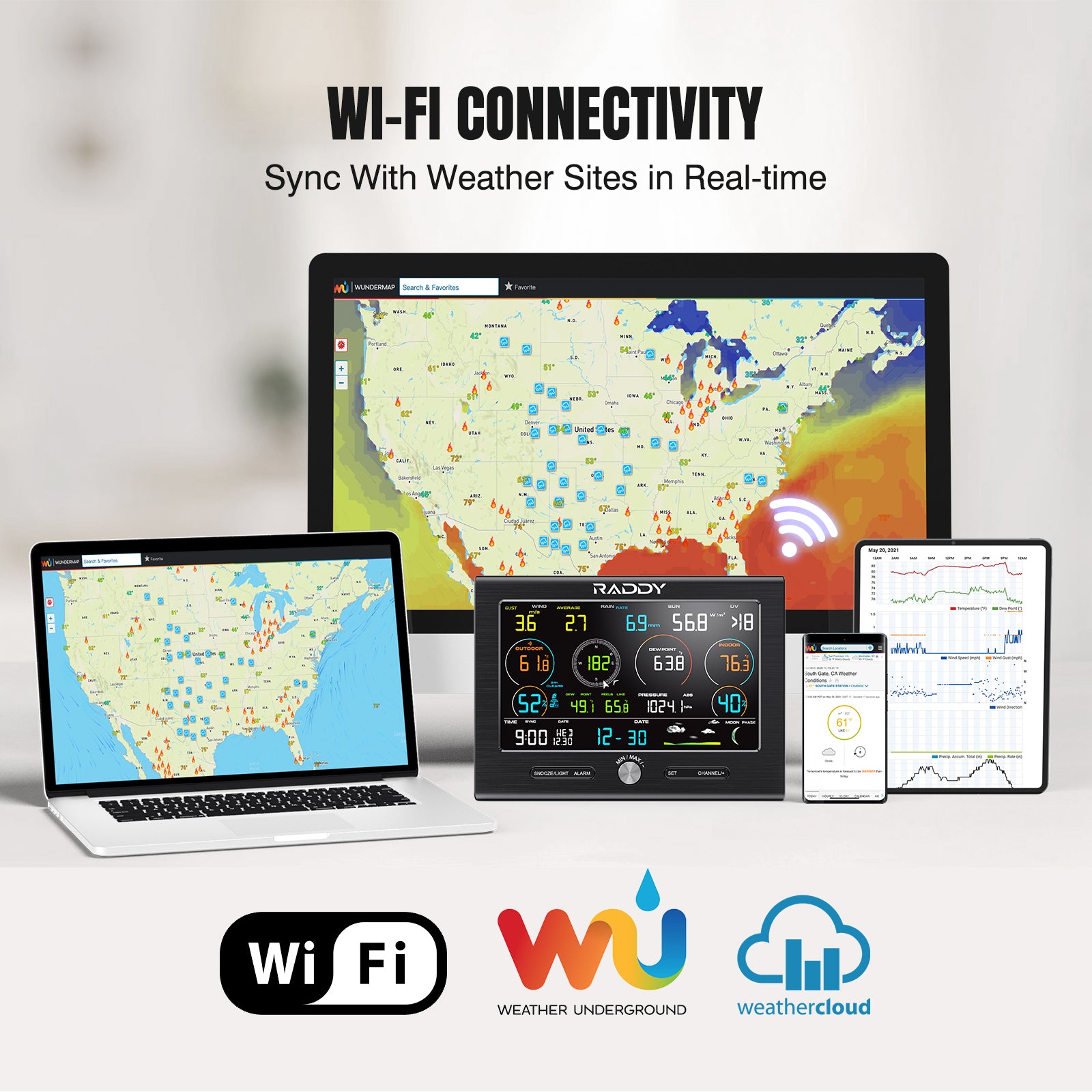 Raddy L7 supports WiFi connectivity 