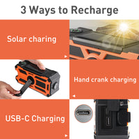 SW5 Emergency Radio 3 ways to recharge 