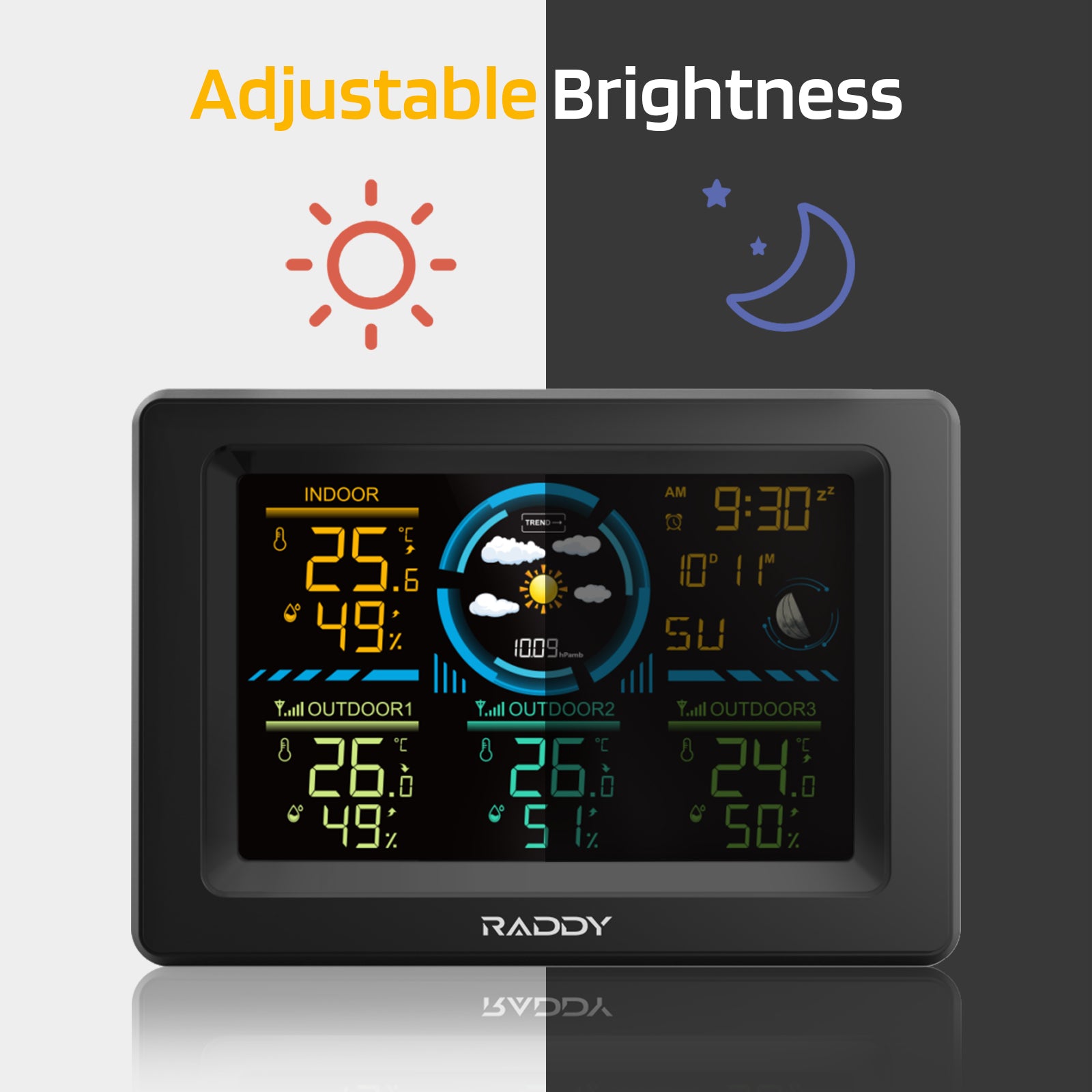 WF-60C Weather Station adjustable brightness 